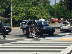 Picture of motorcycle crosswalk accident