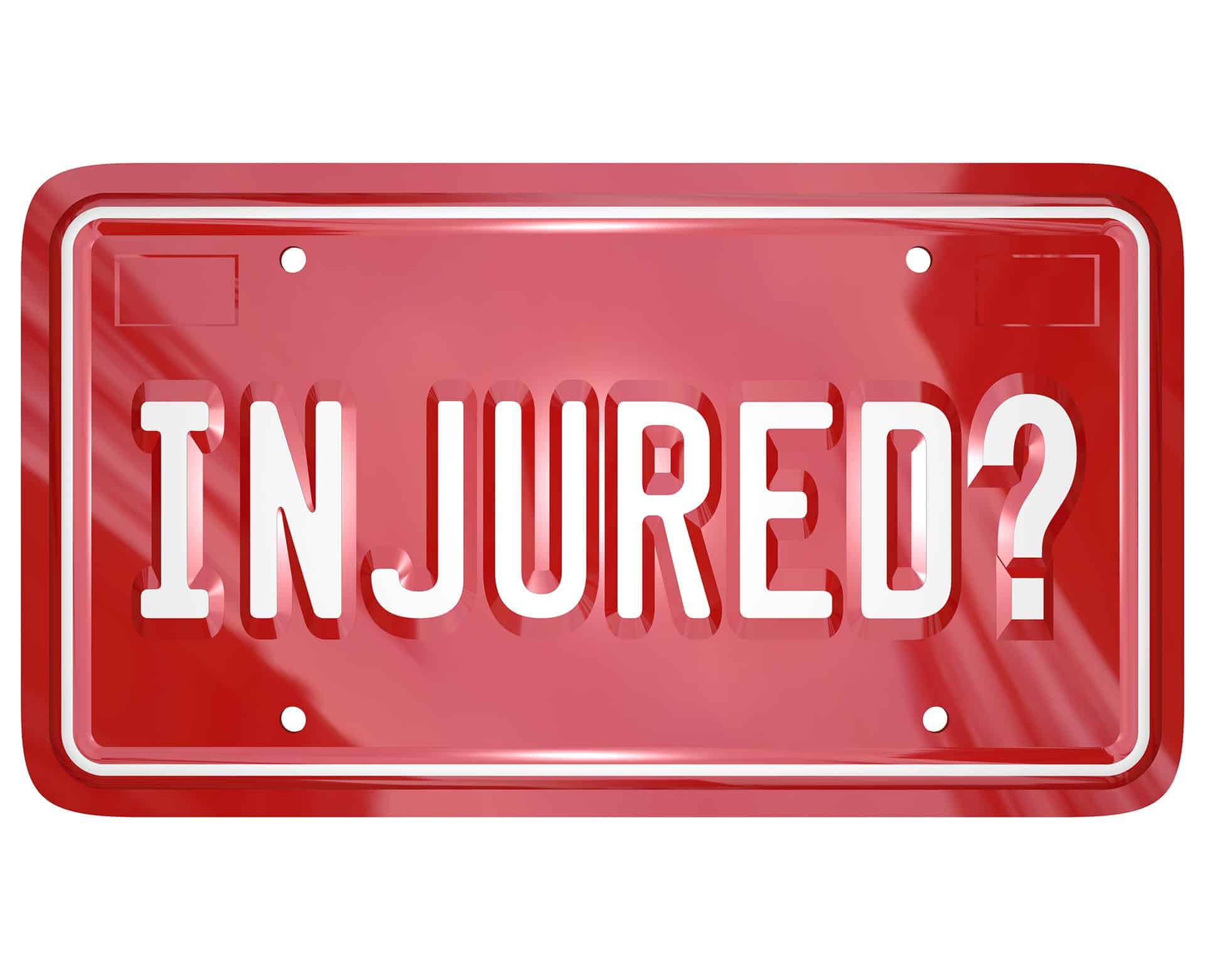 Injured License Plate Sue Lawsuit Car Accident Justice