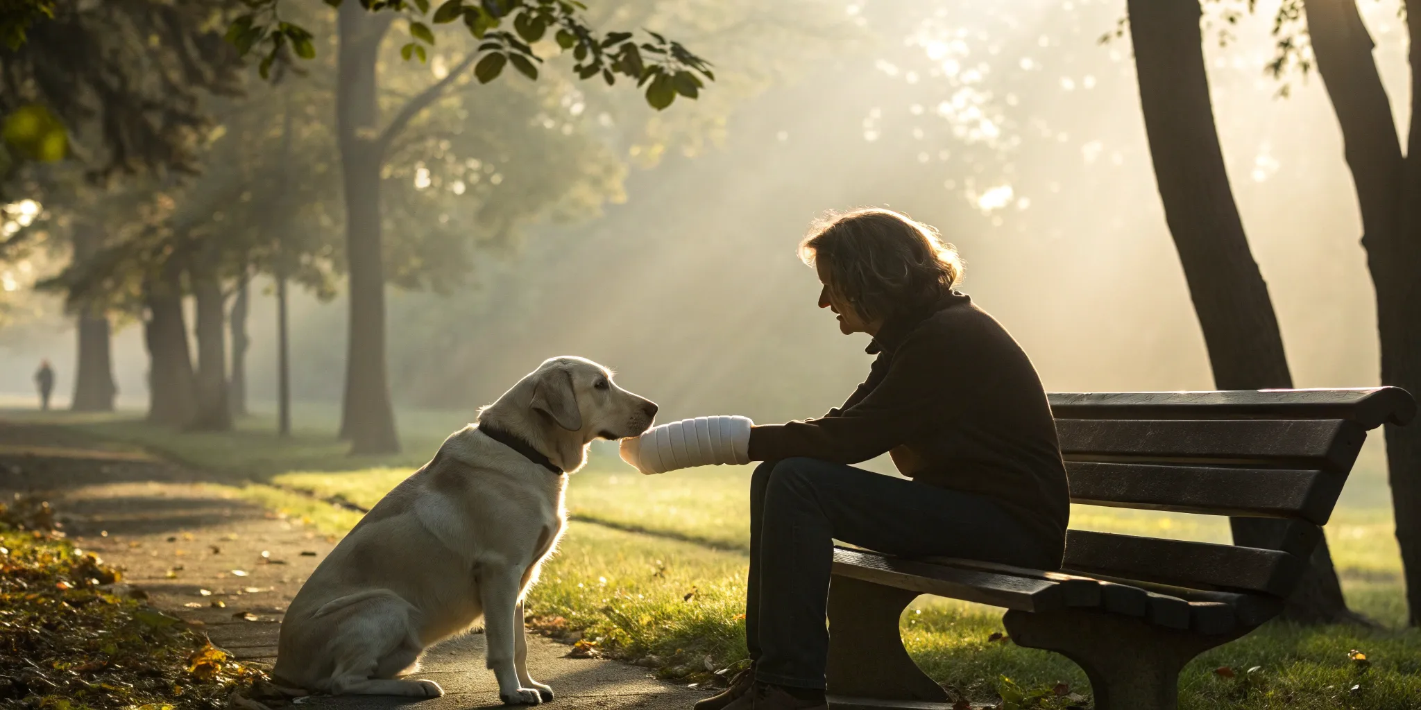 Person with a bandaged hand from a dog bite considers how long a settlement will take.