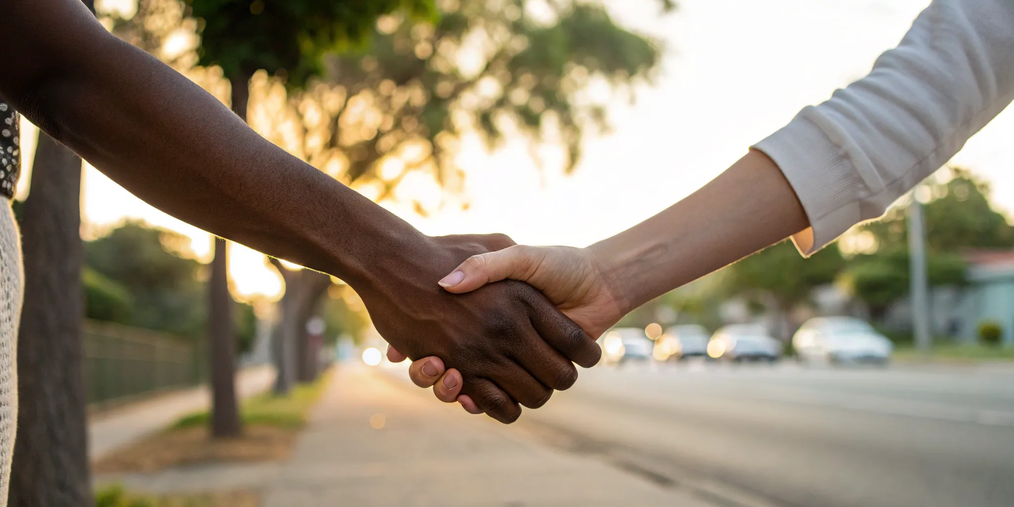 A person comforted after being hit by a car, an important factor in a money settlement.