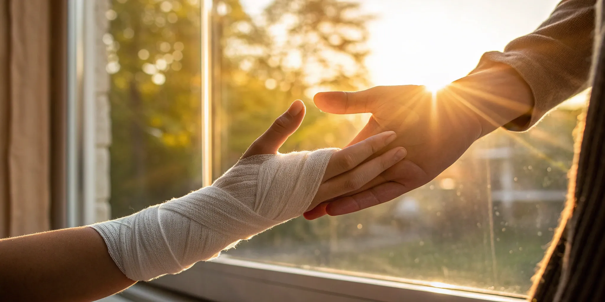 An injured and bandaged hand, a factor in the average settlement for a dog bite claim.