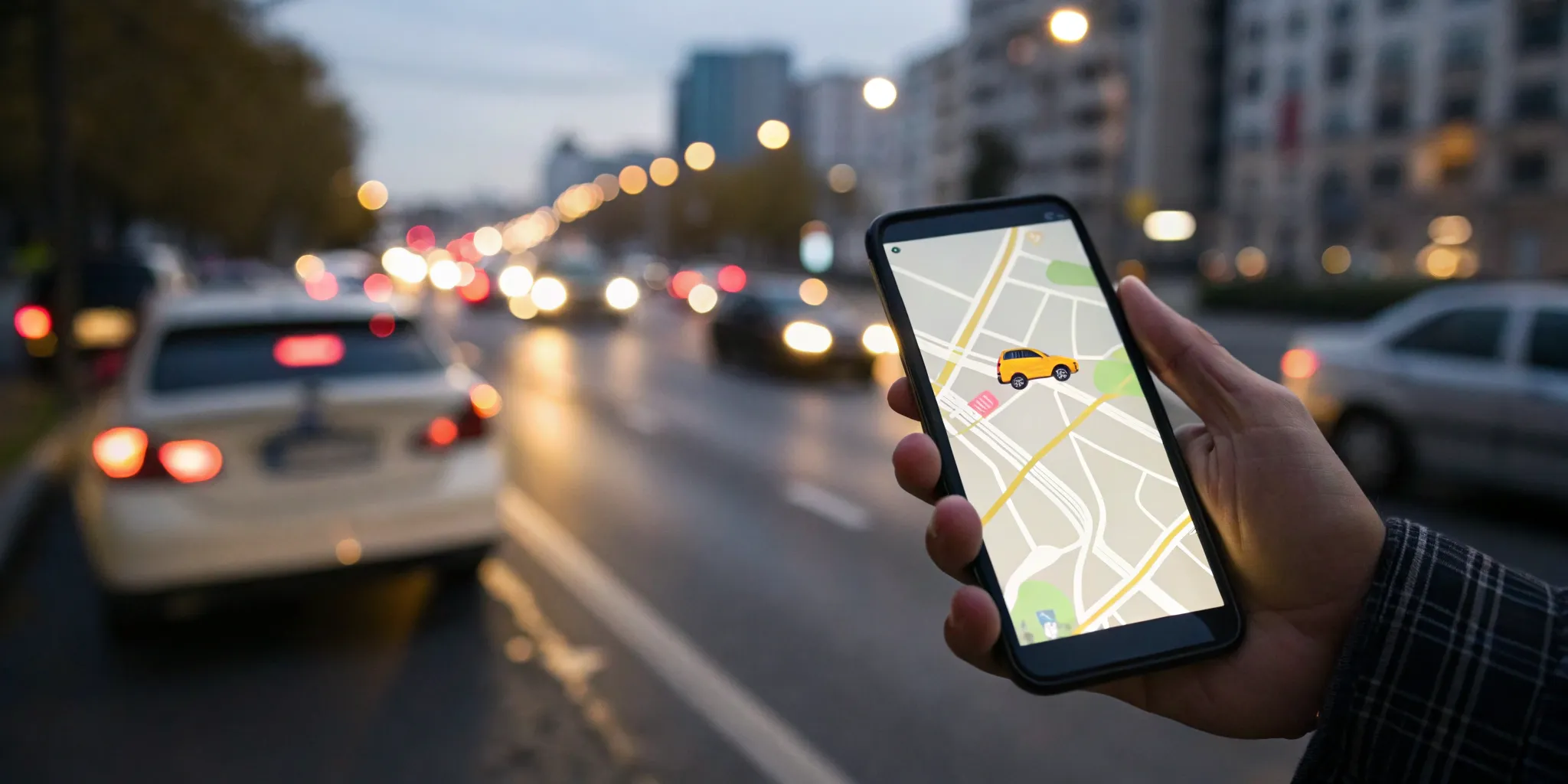 Person with a rideshare app on their phone wondering how much their injury claim is worth.